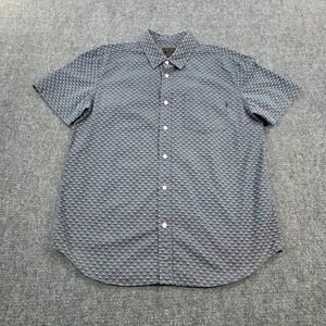 Dark Seas Division Men's Button Up Short Sleeve Diamond Print Casual Shirt‎